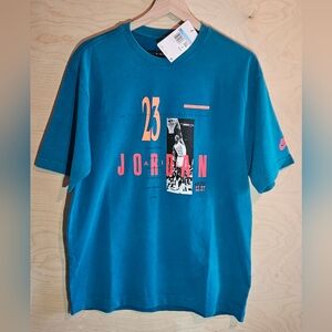 Nike Jordan Teal Blue Graphic Tee
